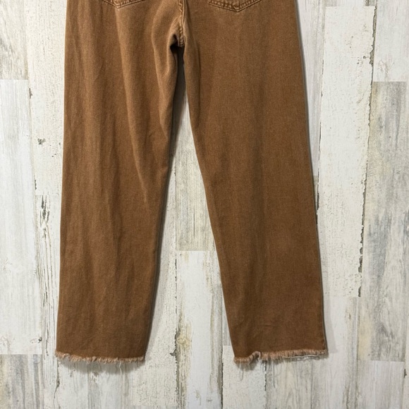 SHEIN Manfinity Brown Straight Jeans with Frayed Hem - Picture 9 of 14